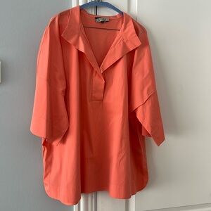 2x Lafayette 148 melon Blouse